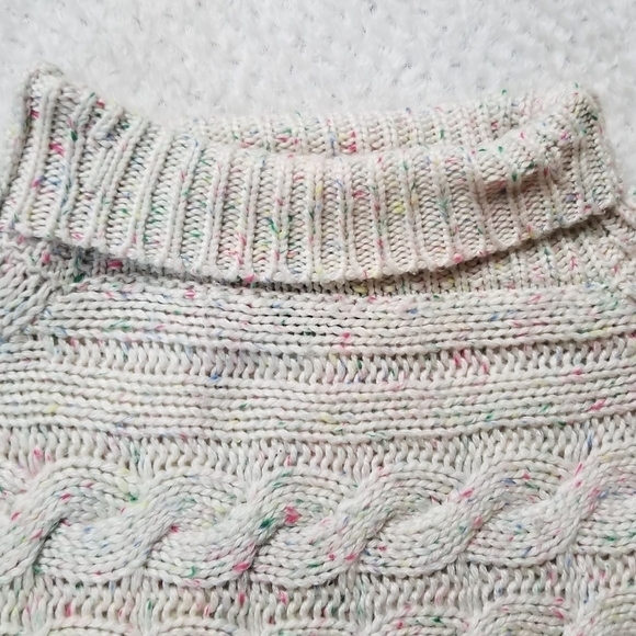 Cliche culture sz S chunky knit rainbow thread sweater wool blend - Picture 3 of 6